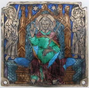 Plaquette met Christus in Majesteit, Catalaans, 14e eeuw