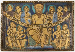 Plaquette met Sint Paulus en Zijn Discipelen door Unbekannt