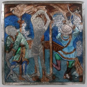 Plaquette met de geseling, Italiaans, 14e eeuw