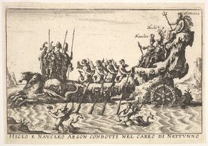 Plaat 9: Argonauten Hicleus en Naucleus geleid in de drijver van Neptunus