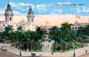 Plaza de Armas, Lima, Peru, begin 20e eeuw