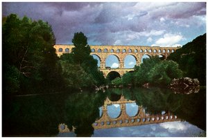Pont du Gard, Romeins aquaduct, Nîmes, Frankrijk