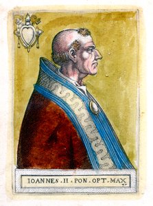 Paus Johannes II d535, 19e eeuw door Unbekannt