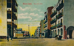 Port-Said. Rue de la Gare door Unbekannt
