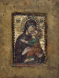 Draagbaar icoon met de Maagd Eleousa, Byzantijns, begin 1300