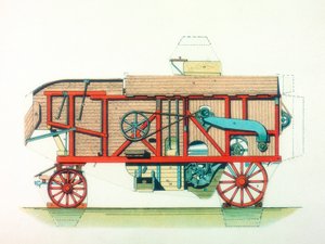 Draagbare dorsmachine, c1910