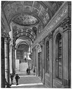 Portiek van de Pazzi-kapel, klooster van de Santa Croce-basiliek, Florence, 1882
