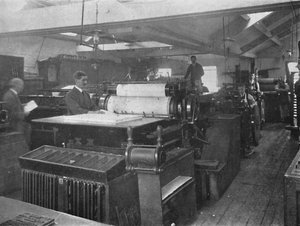 Deel van de machinekamer, 1916