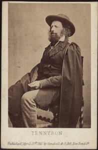 Portret van Alfred, Lord Tennyson 1809-1892, 1861