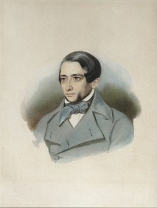 Portret van Andrey Alexandrovich Krayevsky 1810-1889, begin 1840s