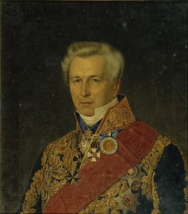 Portret van Baron Leo Karlovich Bode 1787-1859, 1850s door Unbekannt