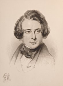 Portret van Charles Dickens. Schets van Dickens