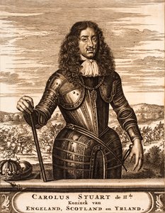 Portret van Karel II van Engeland 1630-1685 Uit: Schauplatz des Krieges, 1675 door Unbekannt