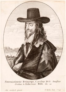 Portret van Karel I, uitgegeven 1649 door Unbekannt