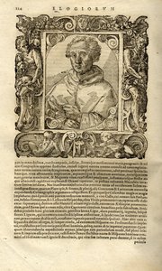 Portret van Christoffel Columbus. Uit Elogia virorum bellica virtute illustrium door Paolo Giovio door Unbekannt