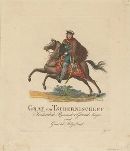 Portret van graaf Alexander Ivanovich Chernyshov 1786-1857, 1813 door Unbekannt
