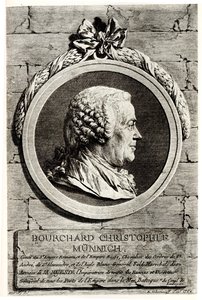 Portret van Graaf Burkhard Christoph von Münnich 1683-1767 door Unbekannt