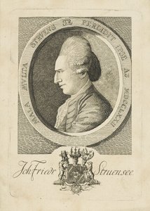 Portret van Graaf Johann Friedrich Struensee, 1737-1772, 1773 door Unbekannt