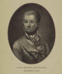 Portret van graaf Levin Leonty August Theophil von Bennigsen