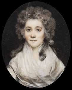 Portret van Gravin Anna Evgenyevna Obolenskaya 1778-1810, Laat 18e eeuw door Unbekannt