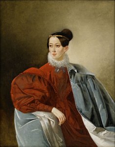 Portret van Gravin Yelizaveta Ivanovna Kropotkina, geboren Dorokhova door Unbekannt