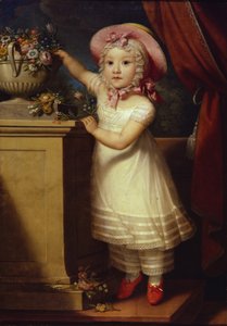 Portret van Ekaterina Dmitrievna Obreskova 1822-1874, ca. 1825 door Unbekannt