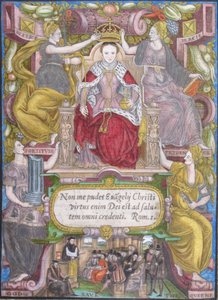 Portret van Elizabeth I van Engeland met kroon, 1572 door Unbekannt