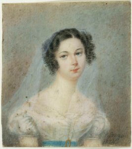 Portret van Ewelina Hanska, née Rzewuska 1801-1882, 1820s door Unbekannt