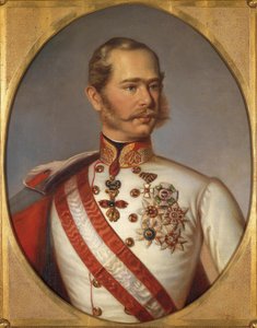 Portret van Franz Joseph I van Oostenrijk, ca. 1855