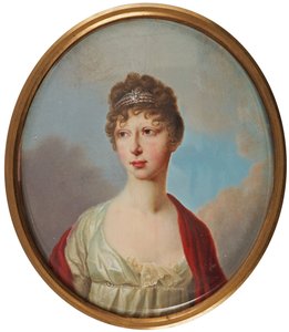 Portret van groothertogin Maria Pavlovna van Rusland 1786-1859, 1800s door Unbekannt
