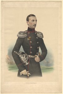 Portret van Groothertog Nikolai Nikolayevich van Rusland 1831-1891, 1860 door Unbekannt