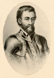 Portret van Hernando De Soto, met Spaanse wapenrusting uit de 16e eeuw, ca. 1520-1540, 1937 door Unbekannt
