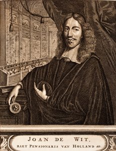 Portret van Johan de Witt 1625-1672 uit: Schauplatz des Krieges, 1675