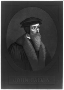 Portret van John Calvin 1509-1564, begin 19e eeuw door Unbekannt