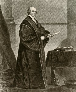 Portret van John Jay in zijn gewaden als Eerste Opperrechter van de Verenigde Staten, ca. 1780 door Unbekannt