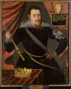 Portret van Koning Christian IV van Denemarken 1577-1648 door Unbekannt