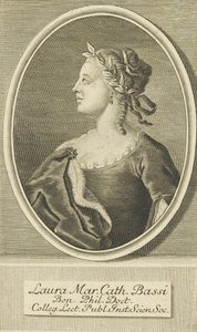 Portret van Laura Bassi 1711-1778, 1738 door Unbekannt