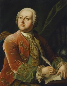 Portret van Mikhail V. Lomonosov 1711-1765, tweede helft van de 18e eeuw door Unbekannt