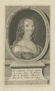 Portret van Ninon de Lenclos 1620-1705, ca. 1730 door Unbekannt