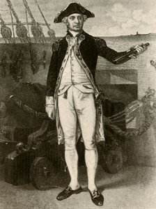 Portret van Paul Jones, commodore van de Amerikaanse marine, ca. 1780