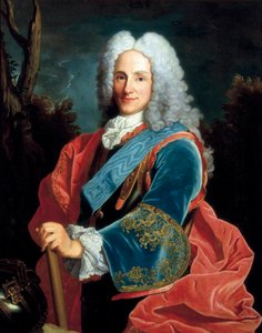 Portret van Filips V koning van Spanje (1683-1746). Anoniem schilderij, barokkunst. door Unbekannt