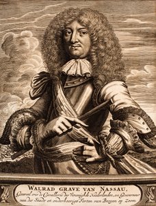 Portret van Prins Walrad van Nassau-Usingen 1635-1702 Uit: Schauplatz des Krieges, 1675 door Unbekannt
