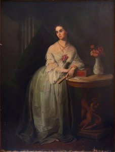 Portret van prinses Nino Aleksandrovna Griboyedova née Chavchavadze, midden 19e eeuw