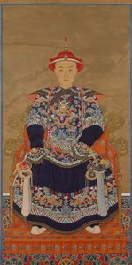 Portret van Keizer Qianlong Als Jonge Man, 19e eeuw door Unbekannt