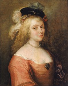 Portret van de vrouw van Rubens, 17e eeuw door Unbekannt