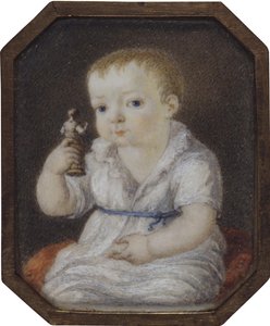 Portret van Sergey Ivanovich Volkov als kind door Unbekannt