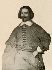 Portret van Sir John Leverett, in buff coat en eenvoudige soldatenband, 1640-1660, 1937