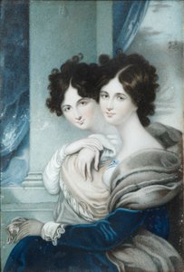 Portret van zusters prinsessen Anna Petrovna 1777-1805 en Ekaterina Petrovna 1783-1830 Lopukhin door Unbekannt