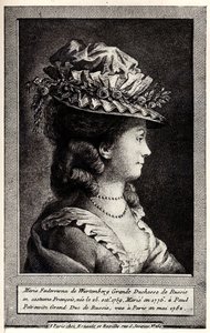 Portret van Sophie Dorothea van Württemberg, begin 19e eeuw