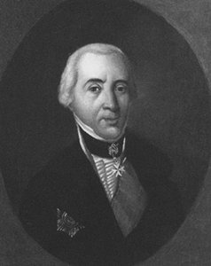 Portret van Vasily Yevdokimovich Adadurov 1709-1780